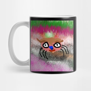 painting of weird spider in grass Mug